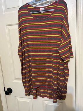 Lularoe Irma striped tunic top plus size 2x